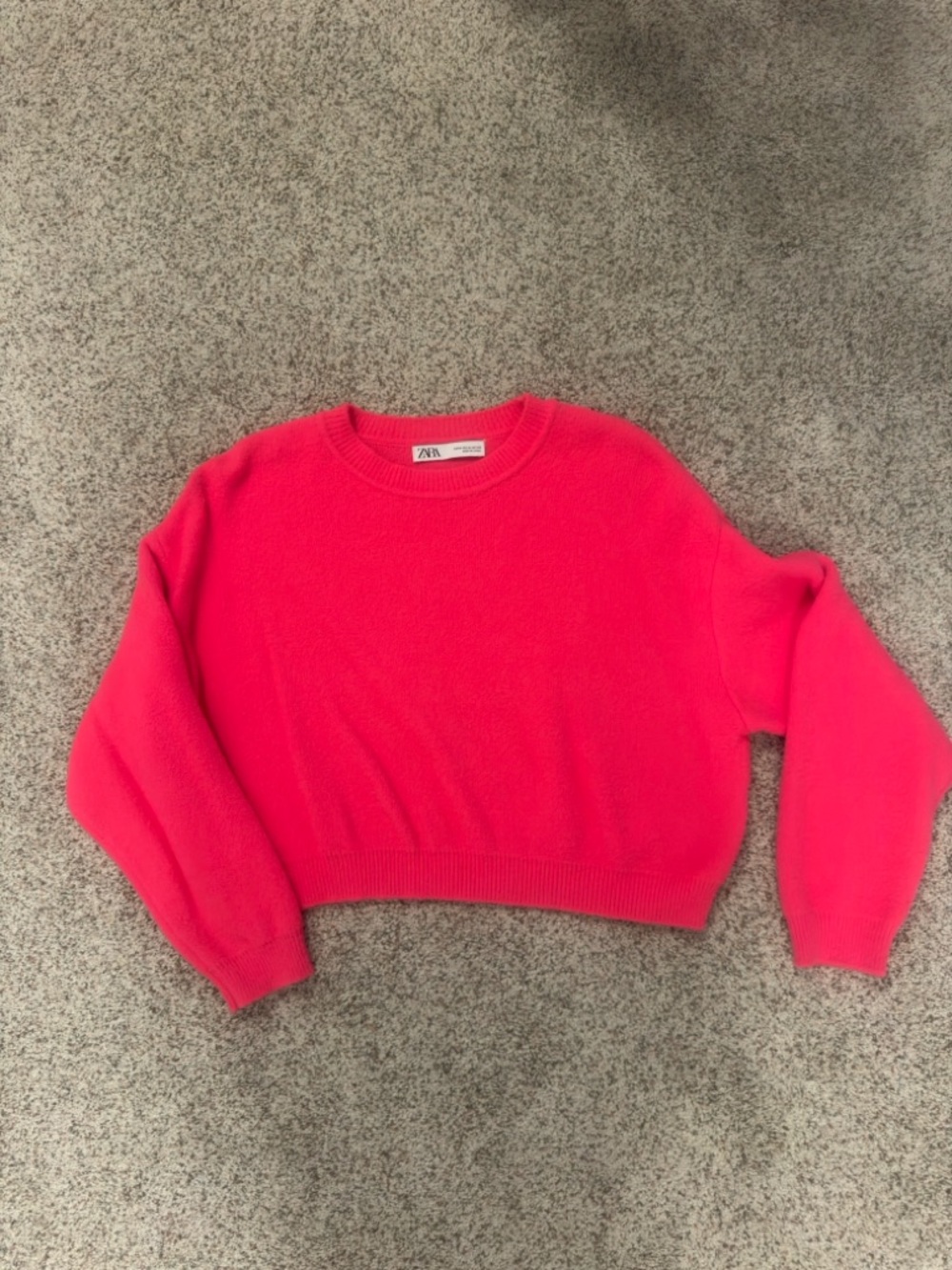 Zara Hot Pink Crewneck Sweater